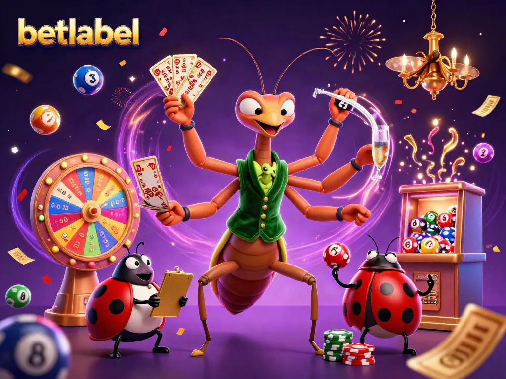 Engage with betlabel through exhilarating casino dynamics featuring a giant praying mantis dealer.