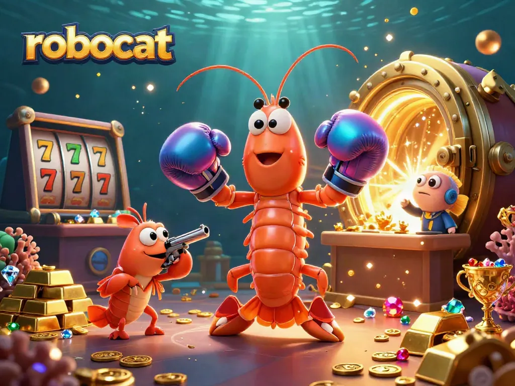 Engage with robocat by spinning slot reels and finding treasure at the online casino.